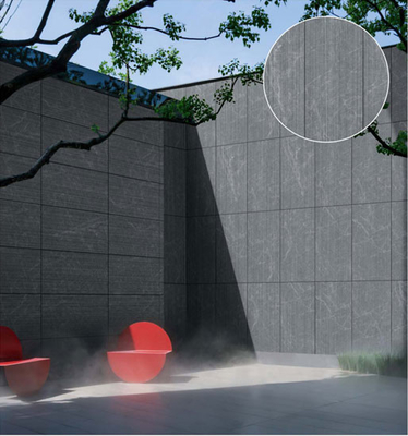Matte resistente all'usura Finitura antica grigio scuro 60x120cm 3D Linea di cortina per parete piastrelle di porcellana per terrazza e balcone