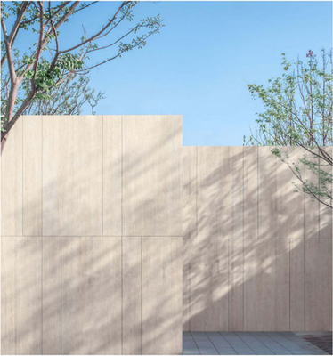 Finitura opaca 60x120cm Travertino Beige resistente agli graffi Parete di cortina esterno Porcellana Piastrella Per Quadrato