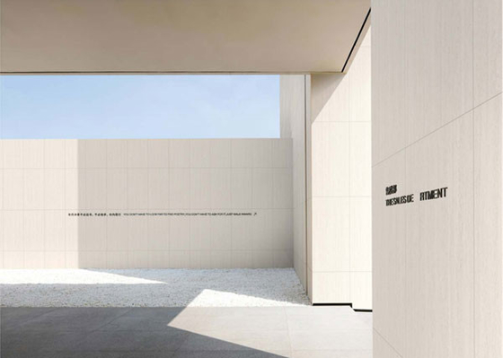 Fabbricazione in mattoni 60x120cm Vernice matta Beige Travertino Pietra Parete di cortina esterna Porcellana Piastrella Per Terrazza E Giardino