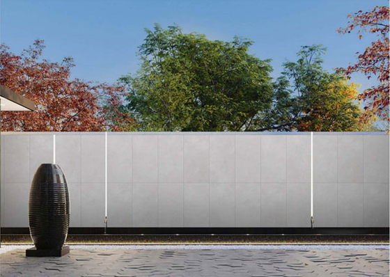 Resistenza agli graffi 600x1200mm Cimento Grigio chiaro Parete di tenda esterno Piastrelle spesse Per centro commerciale