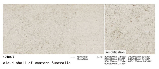 Giallo chiaro e grigio resistente all'usura 1200x600x18 mm pavimentazione in porcellana per giardino e cortile