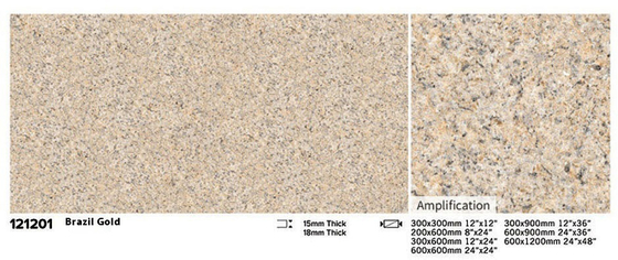 600x600x15 mm di mattoni gialli da fuoco per pavimentazione esterna per cortile