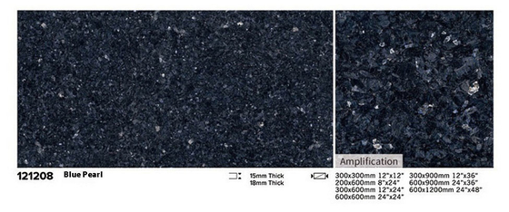 Piastrelle di porcellana per pavimentazione esterna blu marrone 300x300mm 600x1200mm