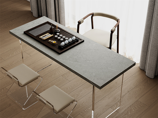 Rectangle Grigio Matt 1420x2700mm lastre di pietra sinterizzata per soggiorno e bancone
