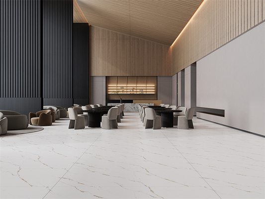 Grado AAA Carrara 1420x2700mm Matte Slab di pietra sinterizzata per la sala da pranzo