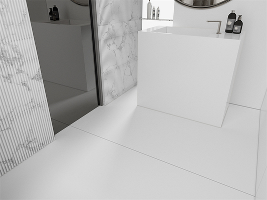 Bianco puro 1420x2700mm Matt Parete esterna porcellana Slab di pietra sinterizzata e grandi lastre per decorazione e sala da pranzo