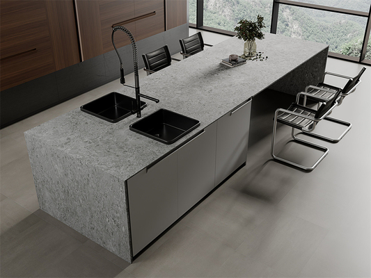 Slab di pietra sinterizzata matt grigio chiaro 1600x3200mm