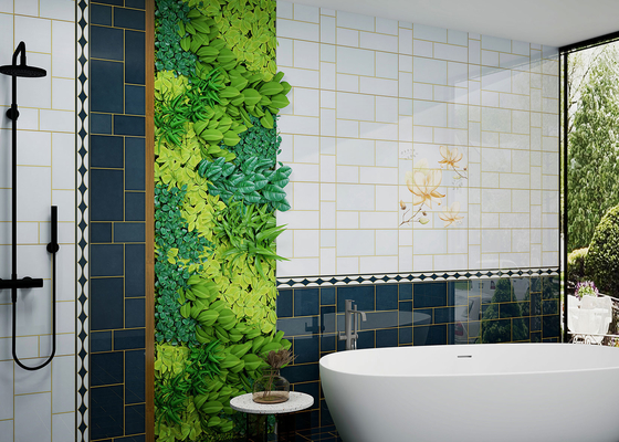Piastrelle ceramiche decorative impermeabili da 30x60 cm e piastrelle per pareti interne per bagno blu