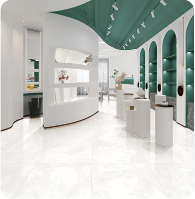 SGS Decorative Tiles And 600x1200mm White Interior Floor Soft Glazed Porcelain Tile For Design