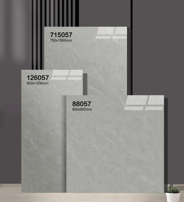 Piastrelle di porcellana vetrata lucidata e grigia 750x1500mm Piastrelle eleganti per pavimento per soggiorno e bagno