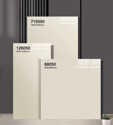 Piastrelle di porcellana vetrata lucidata AAA di grado beige e piastrelle antiscivolo da 750x1500 mm per bagno e soggiorno