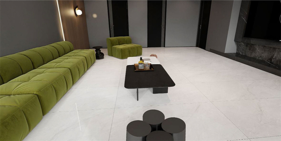 Piastrelle da esterno grigio chiaro antiscivolo 60x120cm Piastrelle in ceramica lucidata vetrata per ristorante