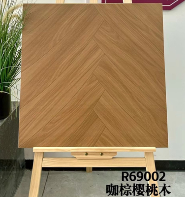 Aringbone 600x600mm Piastrelle in legno marrone in ceramica e piastrelle di pavimento vintage per soggiorno