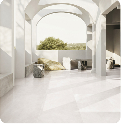 Pavimento interno a prova di umidità beige 60x120cm faccia di bambino piastrelle di porcellana vetrata per camera da letto e balcone