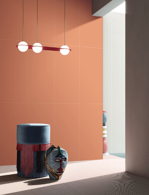 Orange Indoor Wall Matt Porcellana Glazzata Morbida Piastrelle E Piastrelle Antislip Per La Decorazione Delle Camere Da Letto