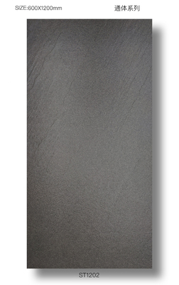 Grigio scuro 1200x600mm Pavimento esterno a corpo intero Piastrelle di porcellana retrò per giardino a prova di umidità