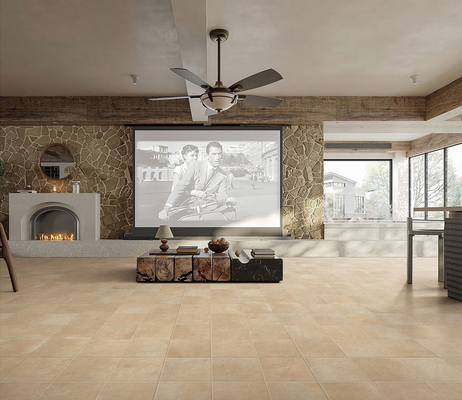 Piastrelle di porcellana rustica di colore giallo chiaro da 60x60 cm per pavimenti e pareti interni