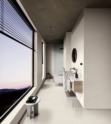 Piastrelle beige eleganti e pareti interne resistenti agli acidi faccia del bambino piastrelle in ceramica vetrata 400x800mm per il design