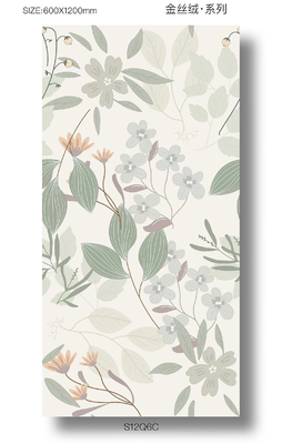 Pavimento esterno rettangolare elegante e morbido vetrato 1200x600mm piastrelle di porcellana per cucina e soggiorno