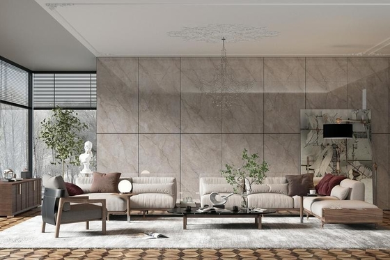Giallo chiaro 900x1800x9mm Marmo look lucidato vetrate porcellane piastrelle e pareti interne e piastrelle di pavimento per edificio e soggiorno