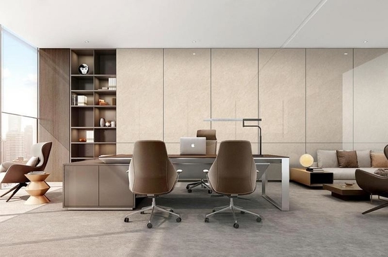 Giallo chiaro Piastrelle per pavimenti interni 900x1800x9mm Porcellana lucidata vetrata Per ufficio e progetto