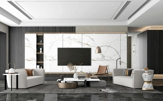 Carrara Pavimento interno e parete piastrelle di porcellana lucidata 900x1800x9mm per decorazione e costruzione