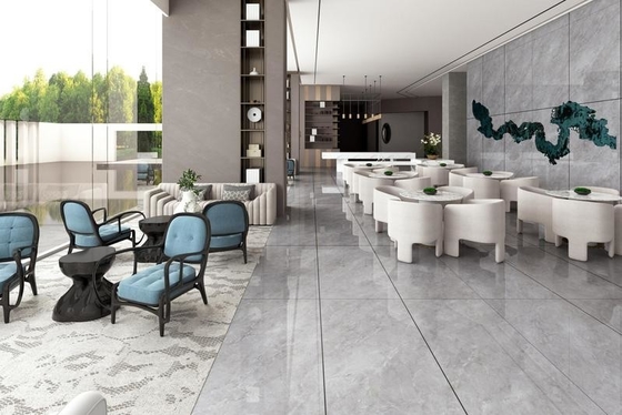 Grigio Porcellana lucidata anti-slip vetrata piastrelle di pavimento e pareti piastrelle per soggiorno e sala da pranzo 900x1800x9mm aspetto marmo