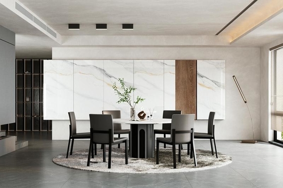 Splendide piastrelle di porcellana lucidata bianca di Carrara e piastrelle antiscivolo per sala da pranzo e ufficio 900x1800x9mm