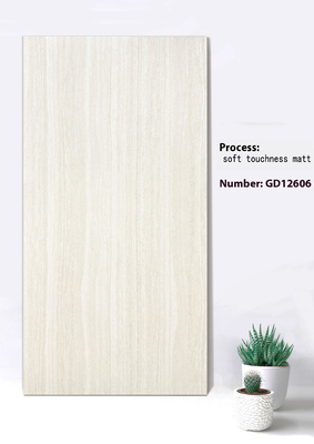 Beige e grigio 600x1200mm Non sbiadire Toccatezza morbida Sfondo matt Tela da parete per quadrato