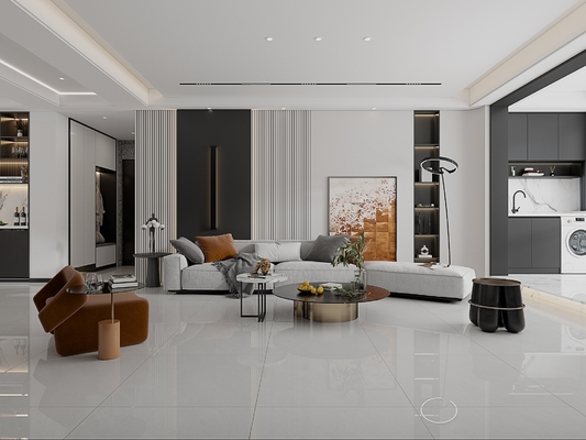 Piastrelle di porcellana vetrata lucidata 800x800 mm grigio per soggiorno