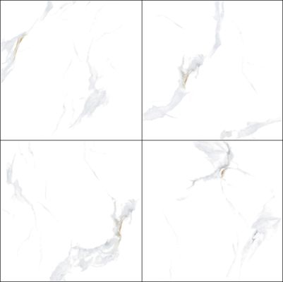 Piastrella in porcellana lucida Carrara White 800x800mm antiscivolo