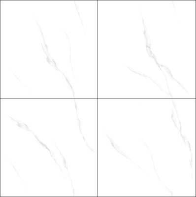 Piastrelle in porcellana smaltata lucida Carrara 800x800mm resistenti alle macchie e ignifughe per camera da letto e progetti