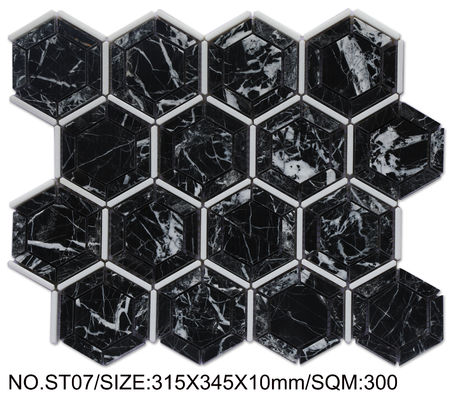 Mosaico per piscina nero resistente agli graffi 315x345mm per balcone