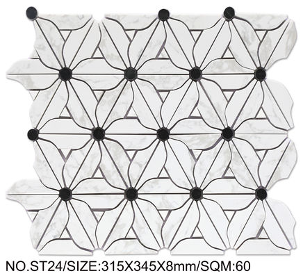 Flower Elegant 315x345mm Mosaico in pietra naturale per sala da pranzo e ristrutturazione