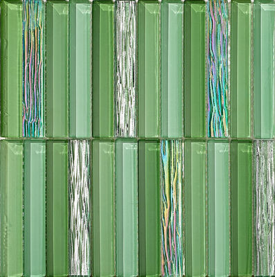 Mosaici in vetro 300x300mm antigraffio verdi per ristrutturazione e camera da letto