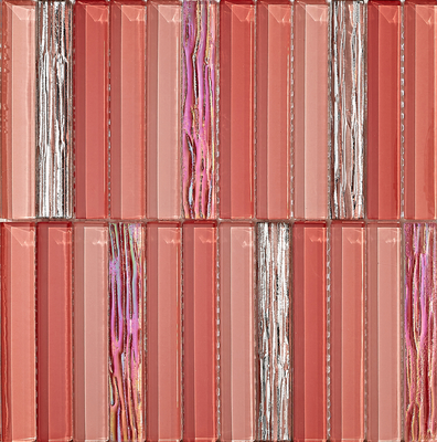 Muro resistente all'usura e alle macchie 300x300mm Mosaico di vetro per soggiorno e camera da letto