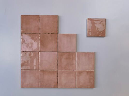 Piastrelle per pareti in ceramica blu resistenti all'usura 10x10cm per cucina e bagno