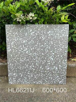 Stile grigio 600x600mm Terrazzo ceramica piastrelle per pavimenti interni per sala da pranzo e soggiorno
