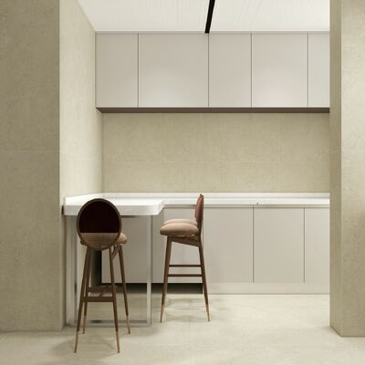 Piastrelle di porcellana khaki 600x1200mm impermeabili e antibatteriche mattate con superficie a muffa piastrelle per pavimenti interni per camera da letto e ufficio