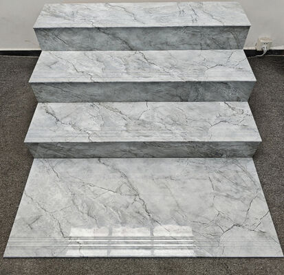 Stupendo e antimacchia Grigio Carrara Beige 470x1200mm Gradino e Alzata in Ceramica Smaltata Lucidato per Uffici ed Edifici