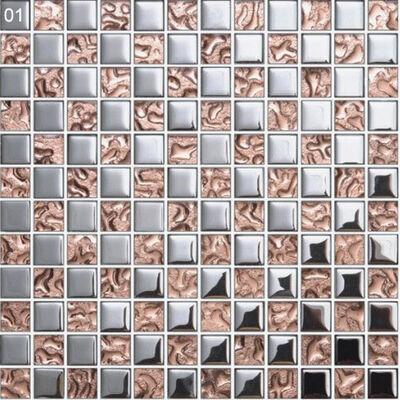 Mosaici di vetro e di metallo impermeabili ed eleganti per piscine da costruzione