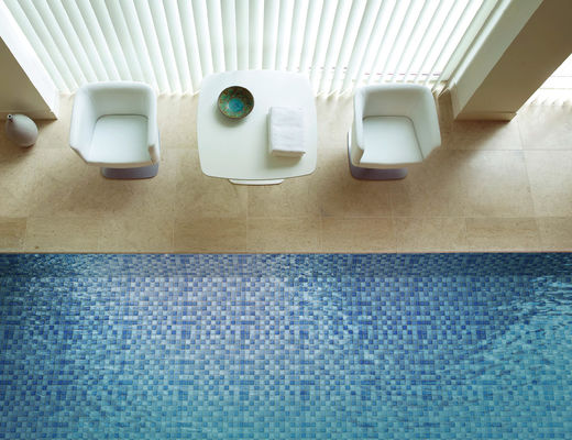 Mattonelle bianche antiscivolo della piscina del mosaico dello SGS, Clay Ceramic Pool Tile multicolore