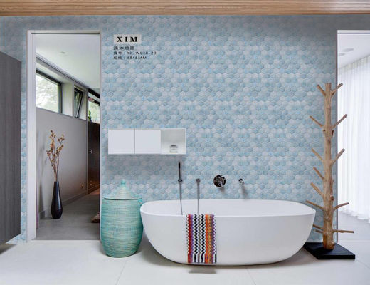 Vetro decorativo Matt Finish Glazed di esagono delle tessere del CE 48x6mm di iso