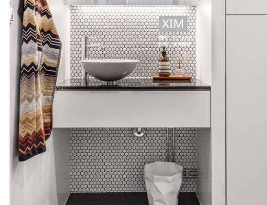 Mosaico esagonale di vetro 305,5x265mm Superficie opaca ghiacciata
