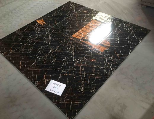 400x800mm hanno lucidato le mattonelle lustrate, linea dorata delle piastrelle per pavimento della parete della porcellana 6pcs/ctn di 7.8mm