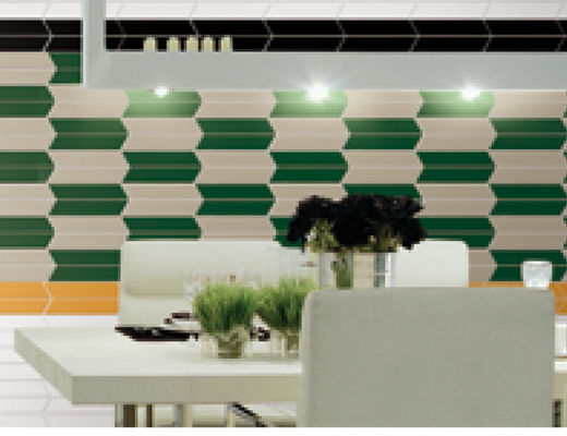 mattonelle decorative del sottopassaggio di parallelogramma 60pcs/ctn, mattonelle ceramiche di 50x230mm Backsplash