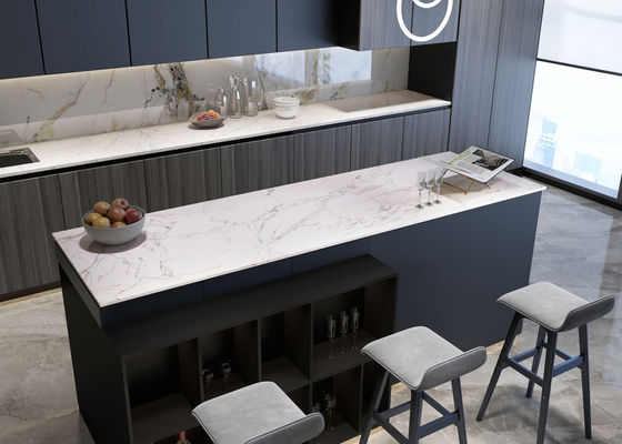 Spessore di pietra sinterizzato bianco delle lastre 15mm dell'OEM Carrara