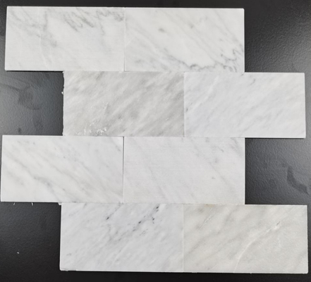 Tessera di pietra di marmo bianca lucidata per la decorazione della parete