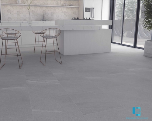 Decorazione della pavimentazione 3.5mm Buliding di Grey Marble Stone Waterproof SPC Vinly