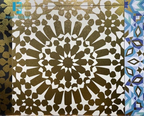 stampa a getto di inchiostro delle piastrelle per pavimento 3D di colore dell'oro del fiore di Sun di 60x60cm